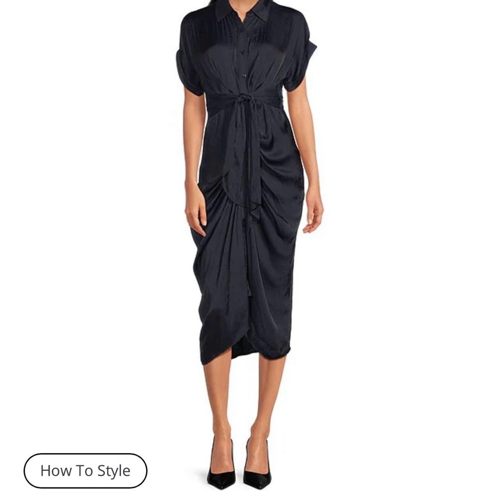 Steve Madden Tori Black Midi Dress